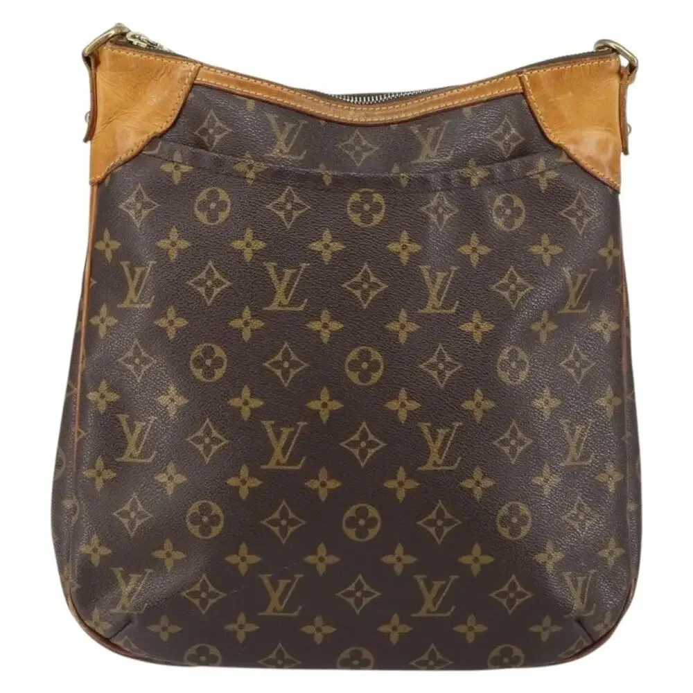 Louis Vuitton Monogram Odeon MM Shoulder Bag Brown